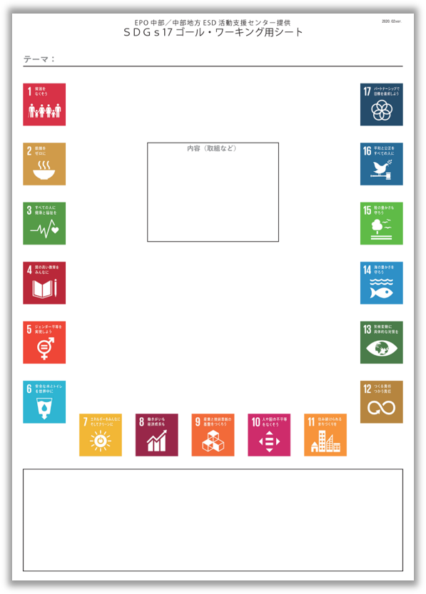 SDGsワークシート（U字シート）